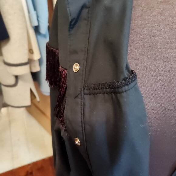 Vintage Western Wear Canada Cowboy Ranchwear Snap Fringe Shirt Sz L Round-up - Picture 5 of 11